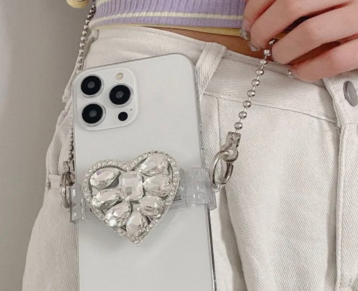 Rhinestone Phone Back Clip.