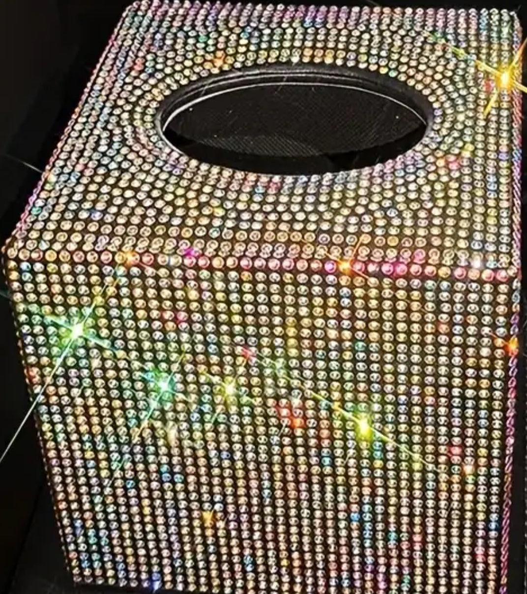 Diamond sparkle tissue box.