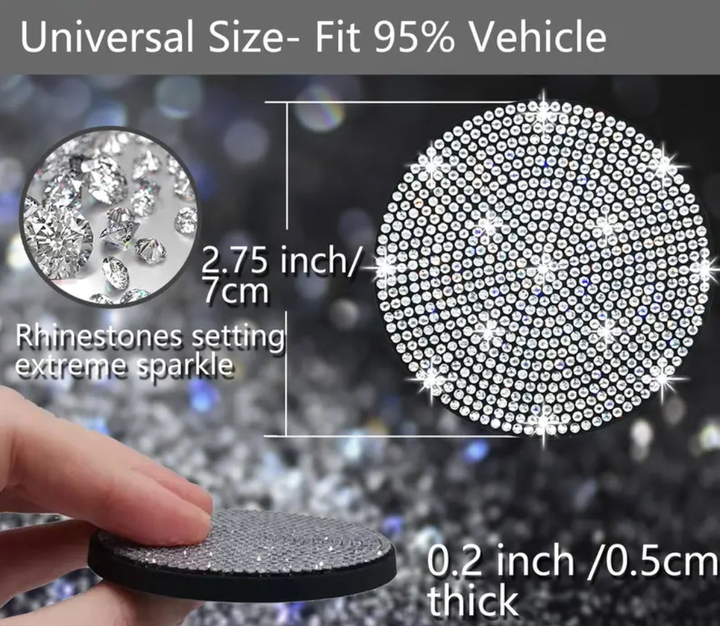 Diamond sparkle car coasters!