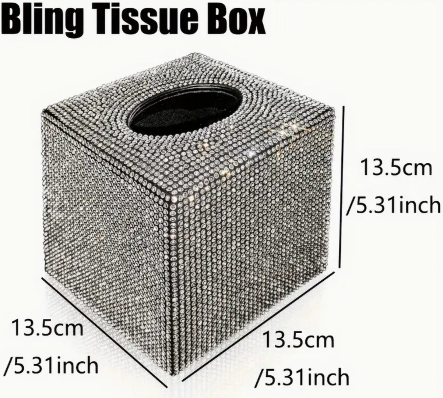 Spectacular diamond sparkle tissue holder!
