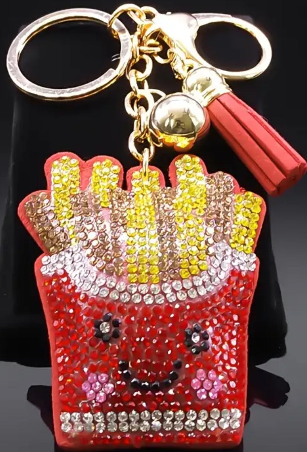 Sparkling French Fry Key Chain!