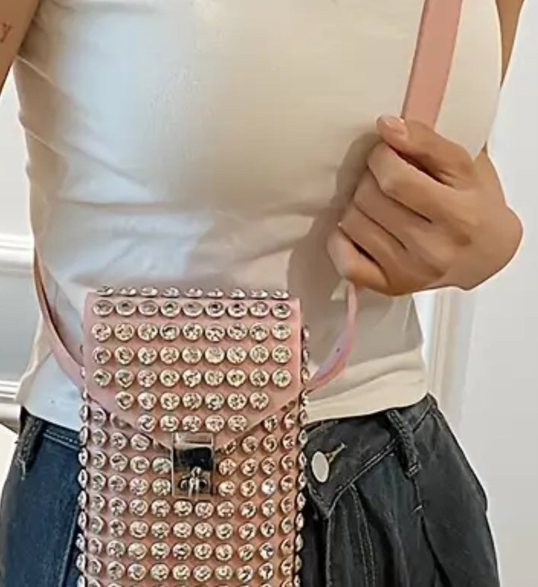 Cross body bling out bag!