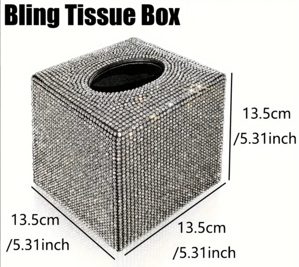 Diamond sparkle tissue box.