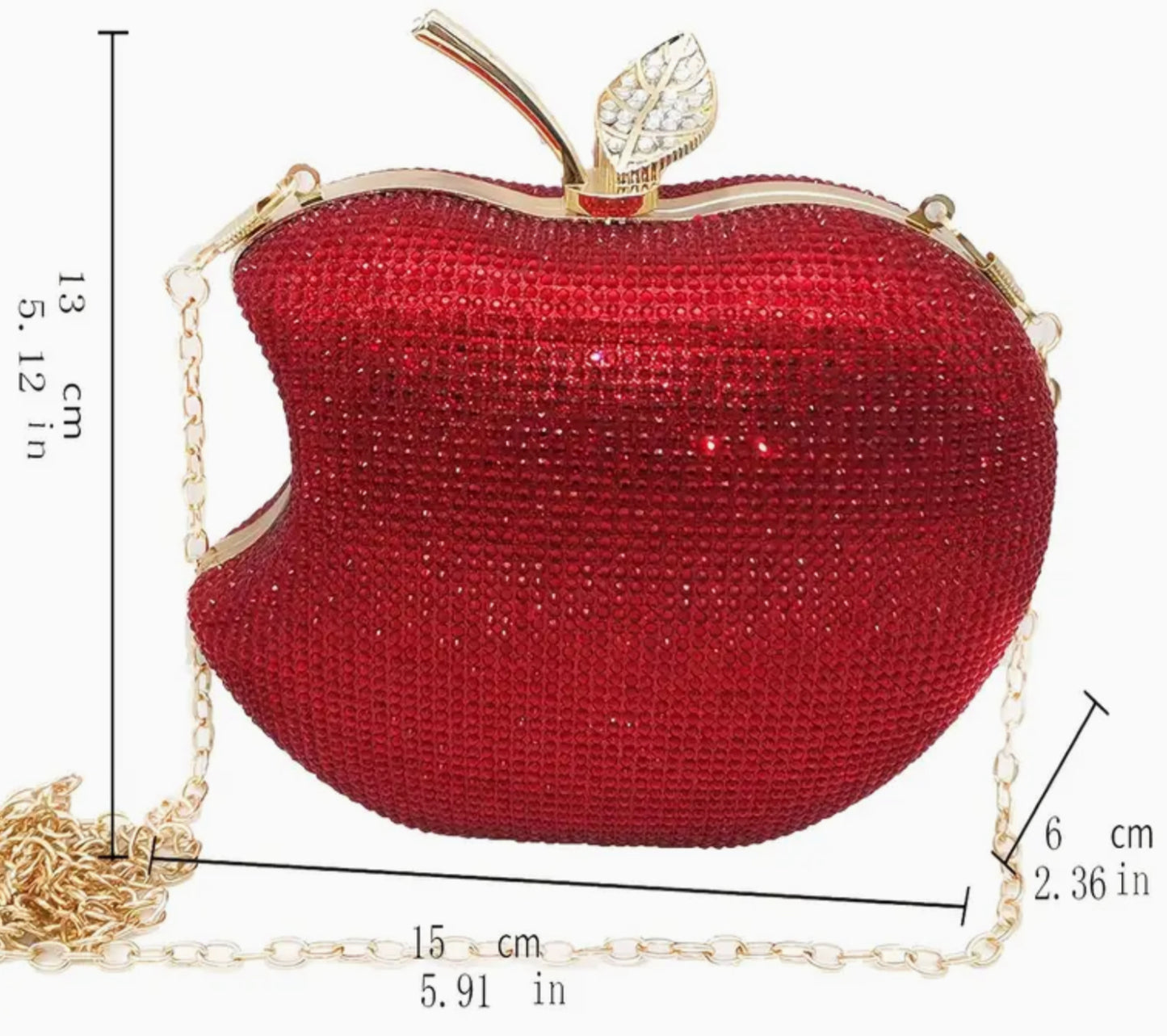 Rhinestone encrusted Apple purse!