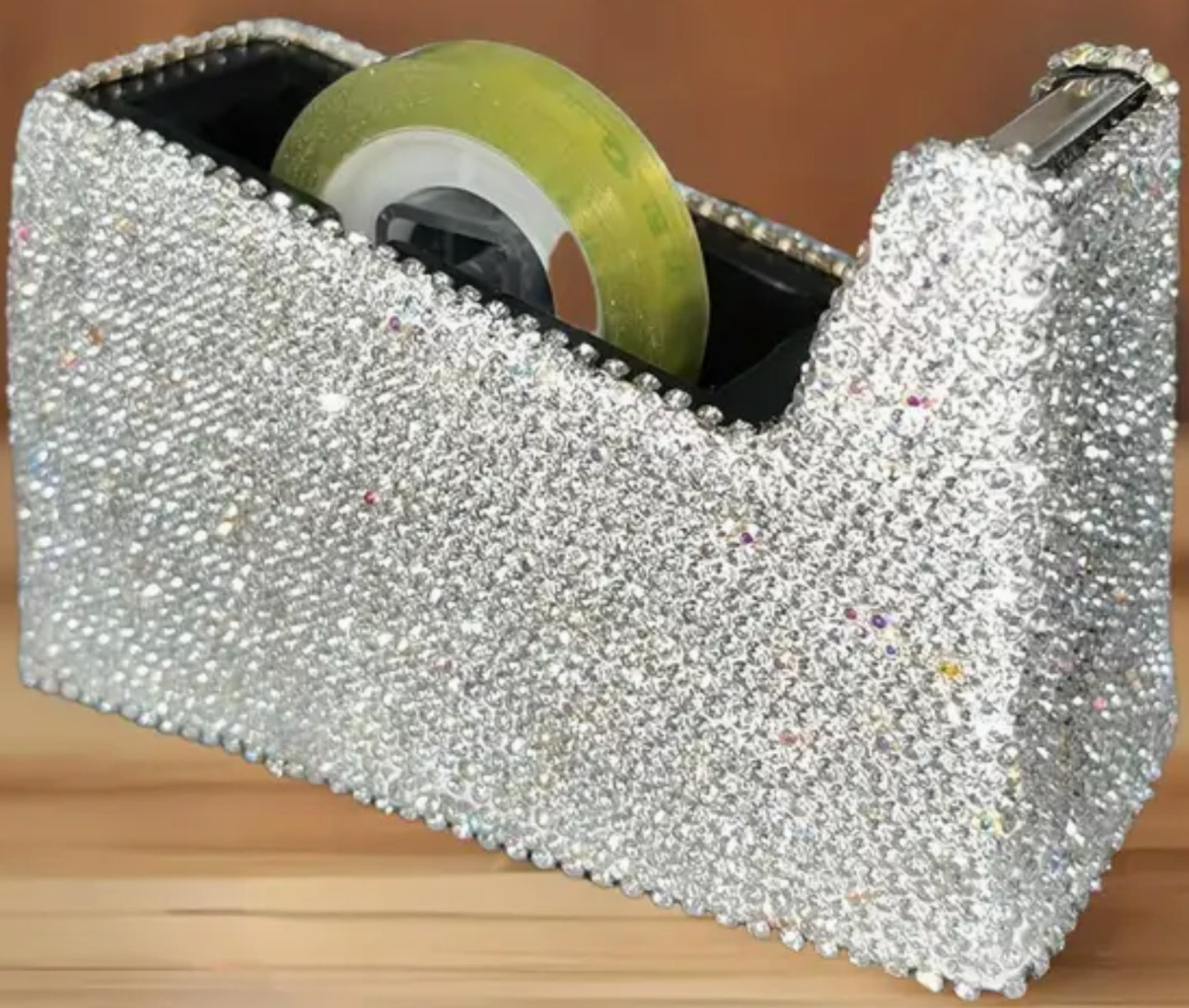 Diamond Sparkle Encrusted Shimmering Tape Dispenser!