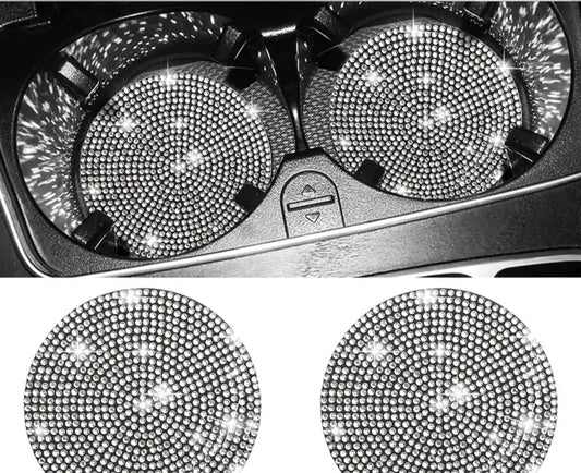 Diamond sparkle car coasters!