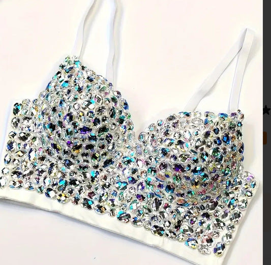 Diamond sparkle bustiers.