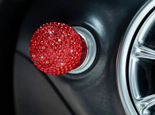Diamond sparkle red push button for ignition!