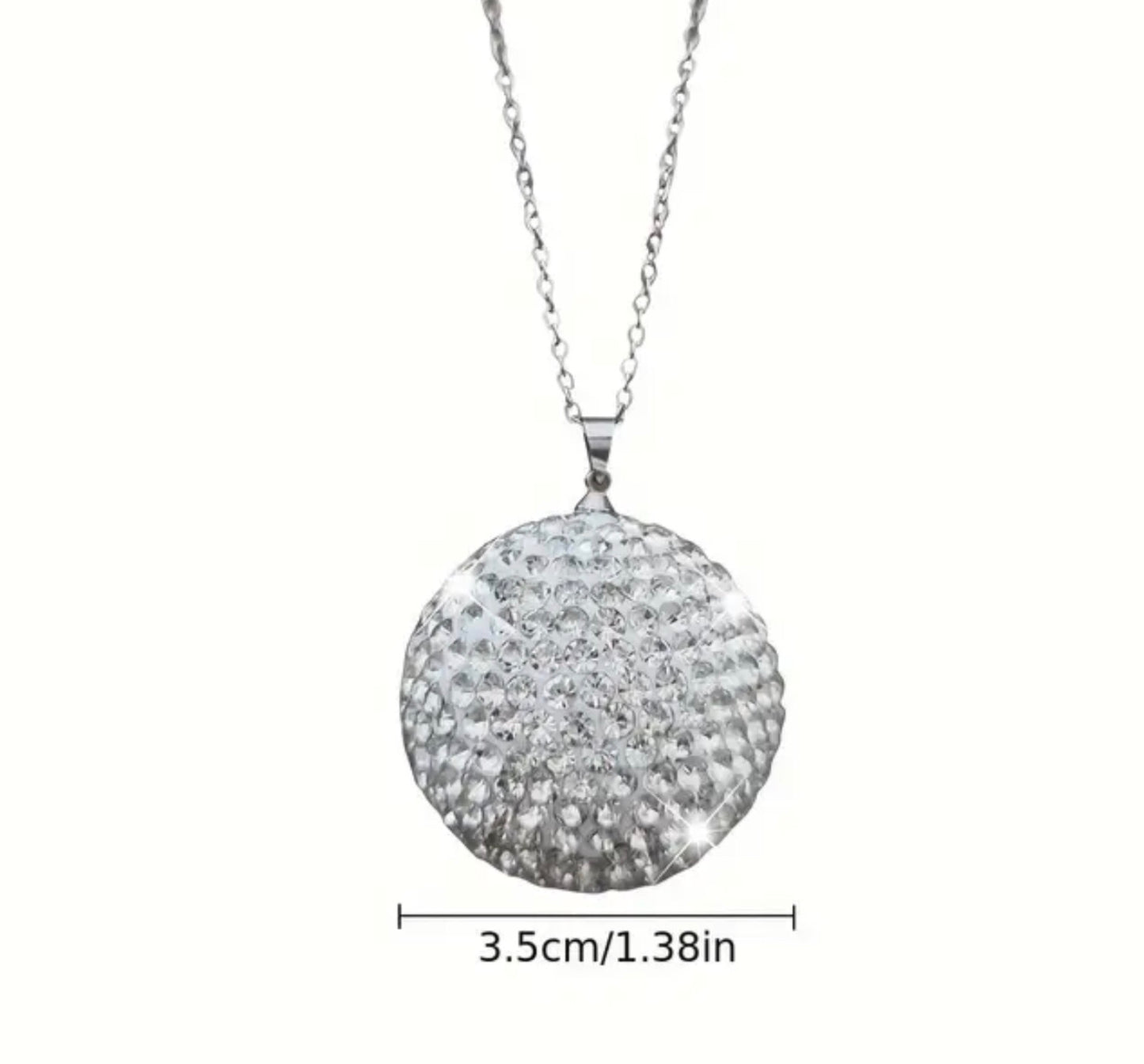 Diamond sparkle rhinestone disco ball for rearview mirror.