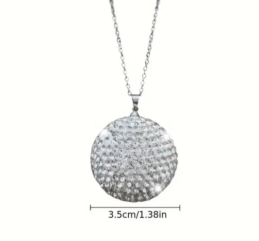 Diamond sparkle rhinestone disco ball for rearview mirror.