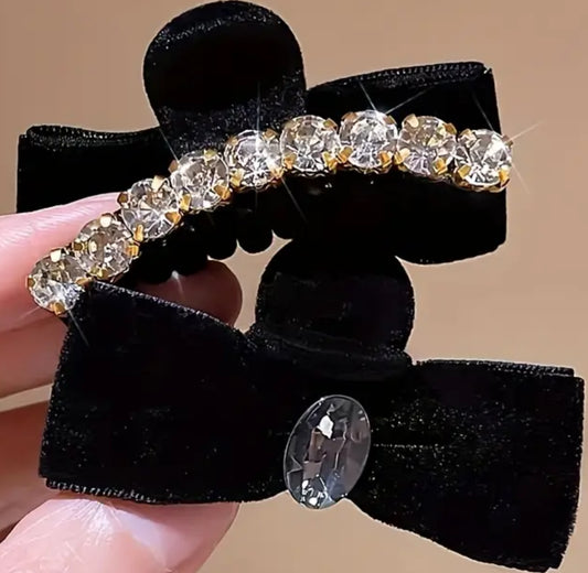 Rhinestone hair clips!