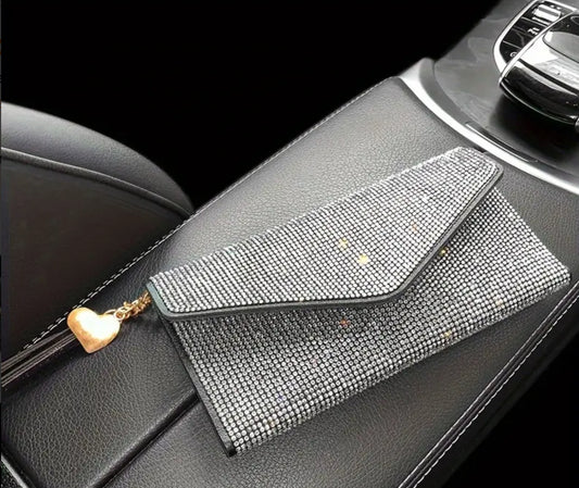 Diamond sparkle drivers license, credit card wallet.