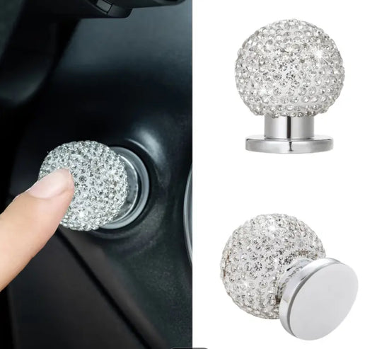 Diamond sparkle rhinestone push button to start your car and give it some shine.