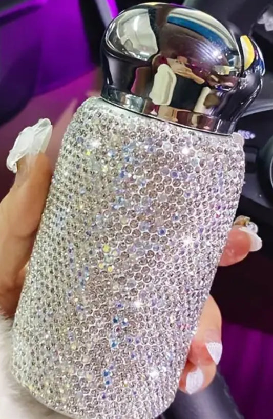 Diamond encrusted sparkle water bottle exclamation!