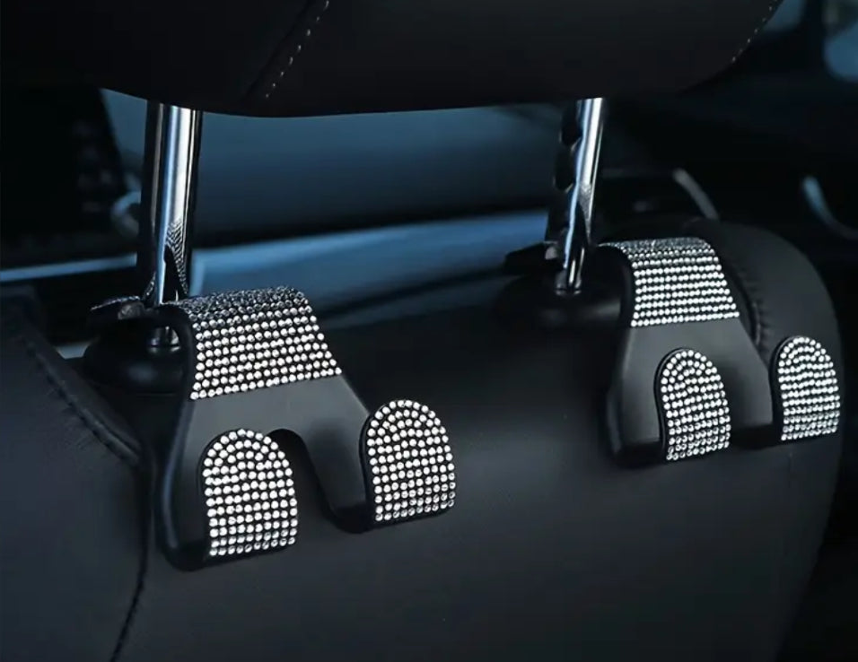 Diamond sparkle purse or bag hanger for car.