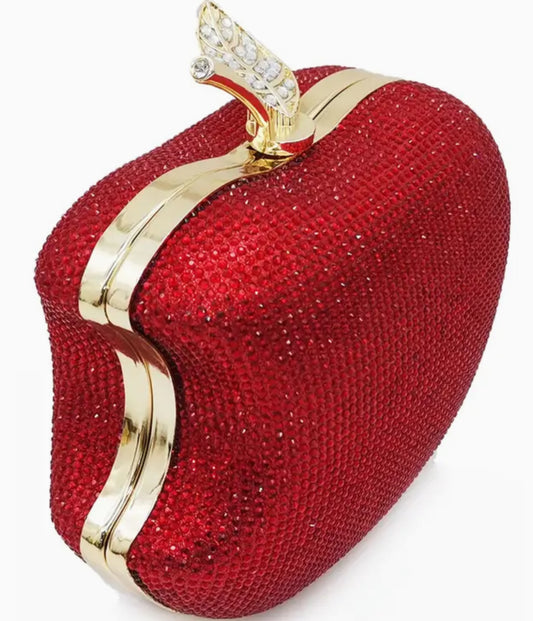 Rhinestone encrusted Apple purse!