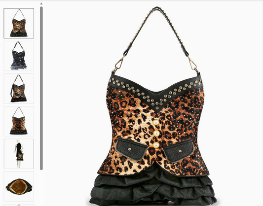 Diamond Sparkle Dazzling Leopard Shirt Purse!